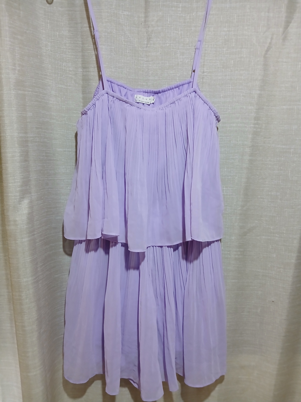 Lavender Spaghetti-Strap Layered Jumpsuit